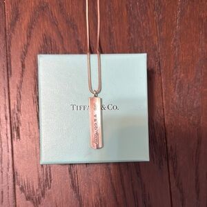 Tiffany & Co. Silver Bar Pendant Necklace